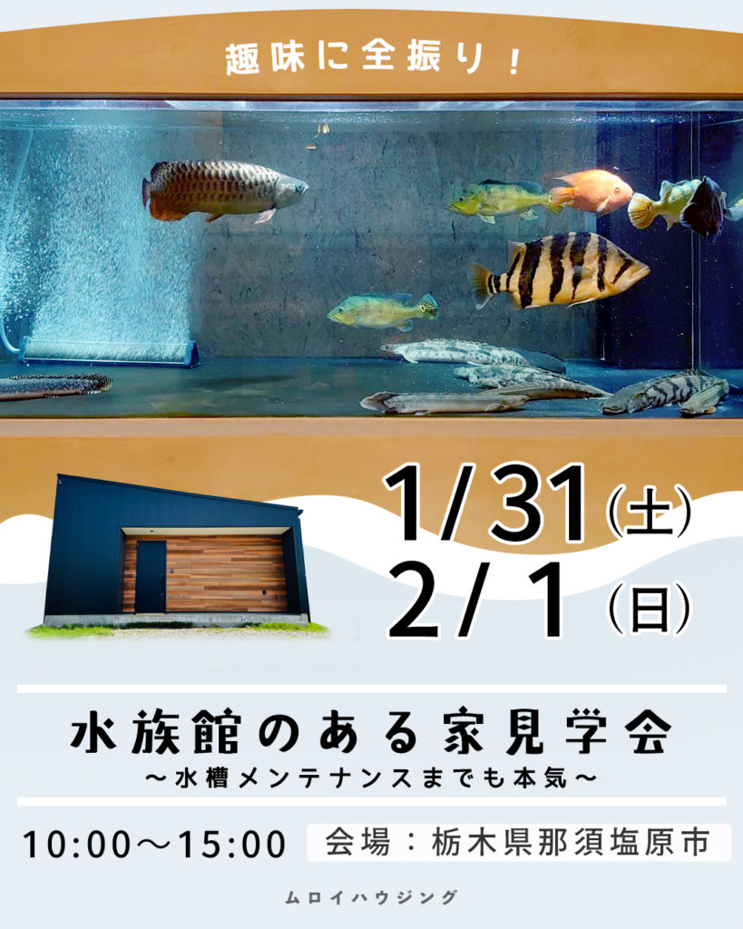 水族館のある家見学会【那須塩原市】1/31・2/1